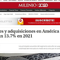 Fusiones y adquisiciones en Amrica Latina crecern 13.7% en 2021